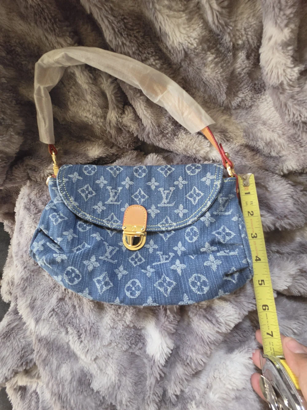 Louis Vuitton Blue Denim Monogram Shoulder Bag